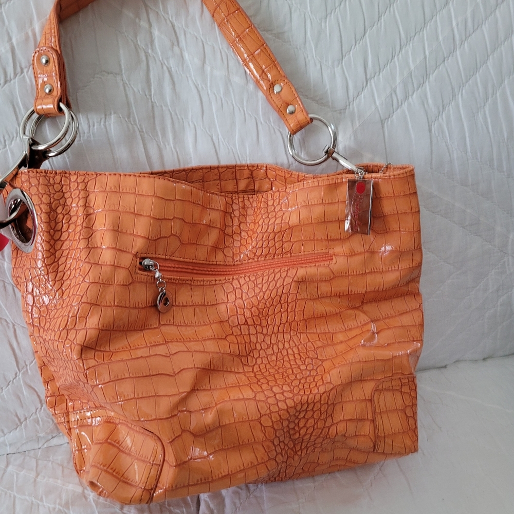 (3383-8) Penelope Ann, Orange Purse,